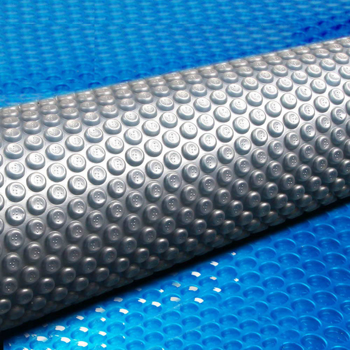 Danoz Pools 🏊 Aquabuddy Pool Cover 500 Micron 10x4m Swimming Pool Solar Blanket Blue Silver