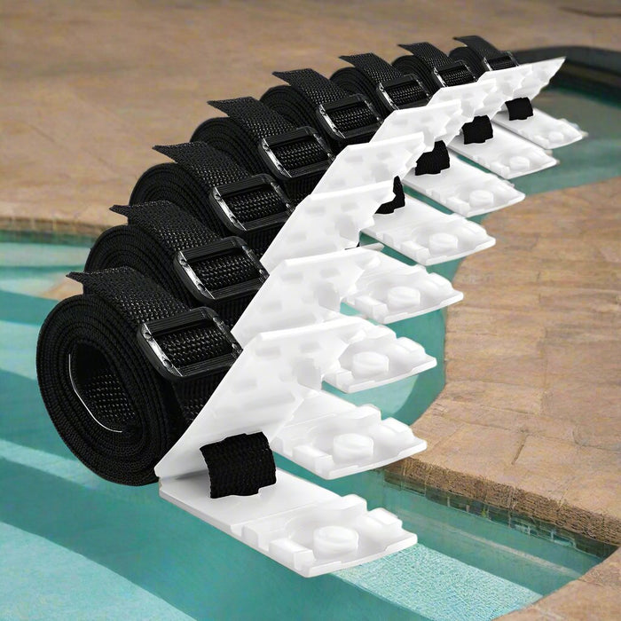 Danoz Pools 🏊 Aquabuddy Pool Cover Roller Attachment Swimming Pool Reel Straps Kit 8PCS