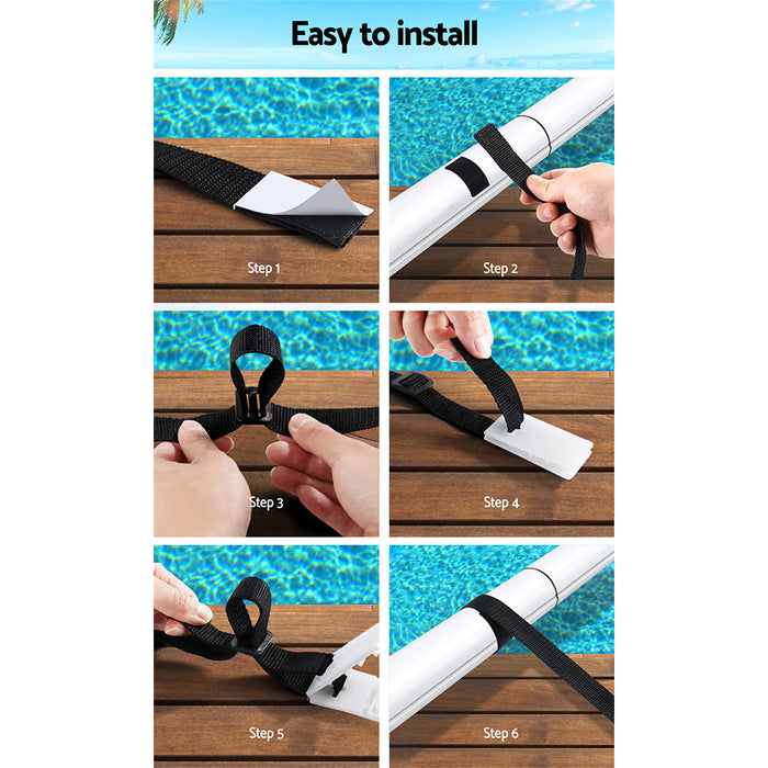 Danoz Pools 🏊 Aquabuddy Pool Cover Roller Attachment Swimming Pool Reel Straps Kit 8PCS