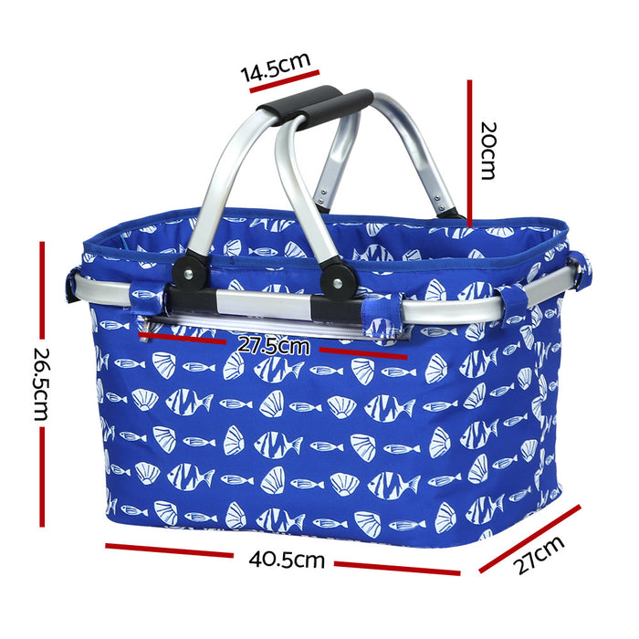 Danoz Outdoors - Alfresco Picnic Basket Folding Bag Hamper Food Insulated Storage- Incl. Delivery