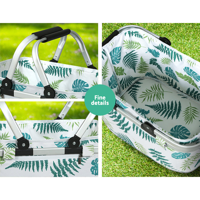 Danoz Outdoors - Alfresco Picnic Basket Folding Bag Hamper Insulated Food Storage- Incl. Delivery