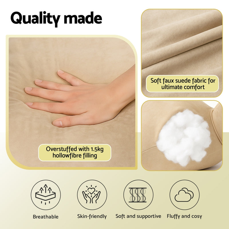 Danoz PillowSmart - Giselle Reading Pillow Back Rest Lumbar Support Cushion Oatmeal - Free Postage!