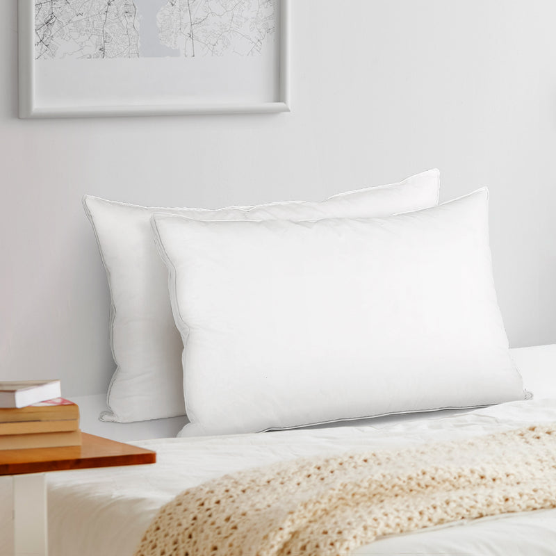 Danoz Direct - Giselle Bedding Huge 75 x 50cm Duck Feather Down Pillow Luxury - Buy 1 Get 1 Free!