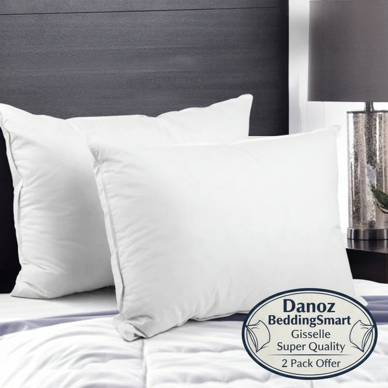 Danoz PillowSmart - Giselle Bedding Duck Feather Down Pillow Twin Pack