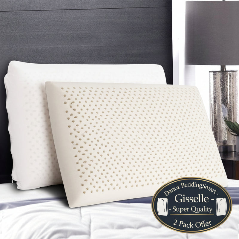 Danoz PillowSmart - Giselle Bedding Natural Latex Pillow Classic Twin Pack - Nice Price now On! Free Postage!