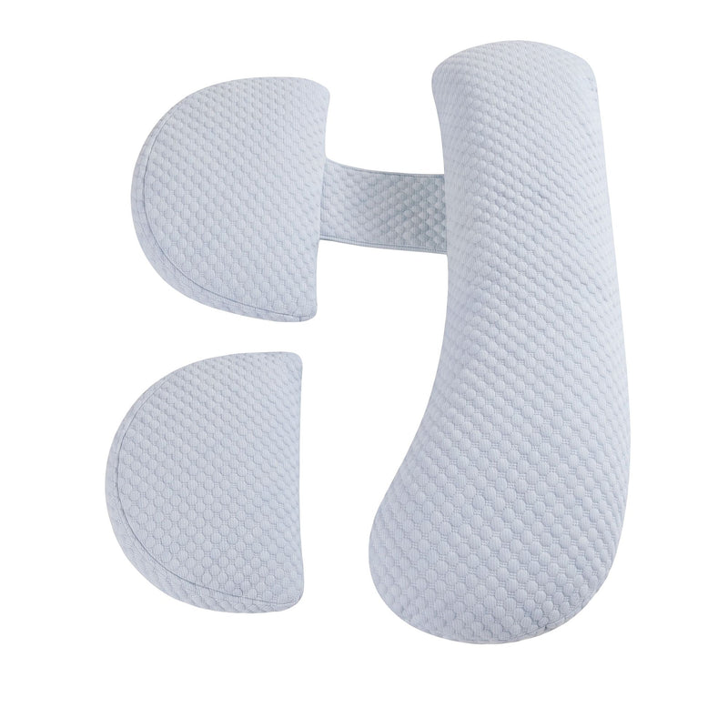 🤱 Danoz PillowSmart | Giselle Bedding Cooling Pregnancy Pillow | 37×87cm | Adjustable | Back, Belly & Hip Support | Removable Cover | Blue