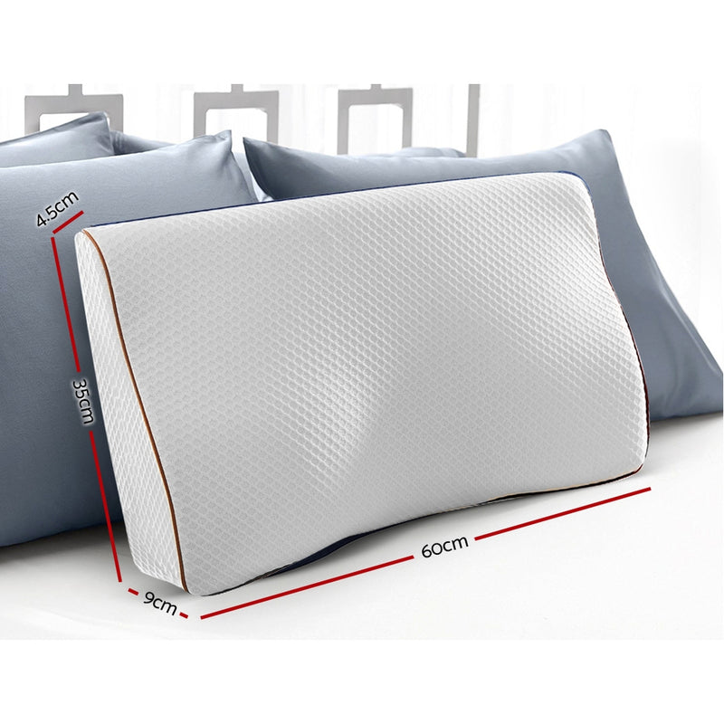 Danoz Direct - Giselle Bedding Memory Foam Contour Pillow Grey