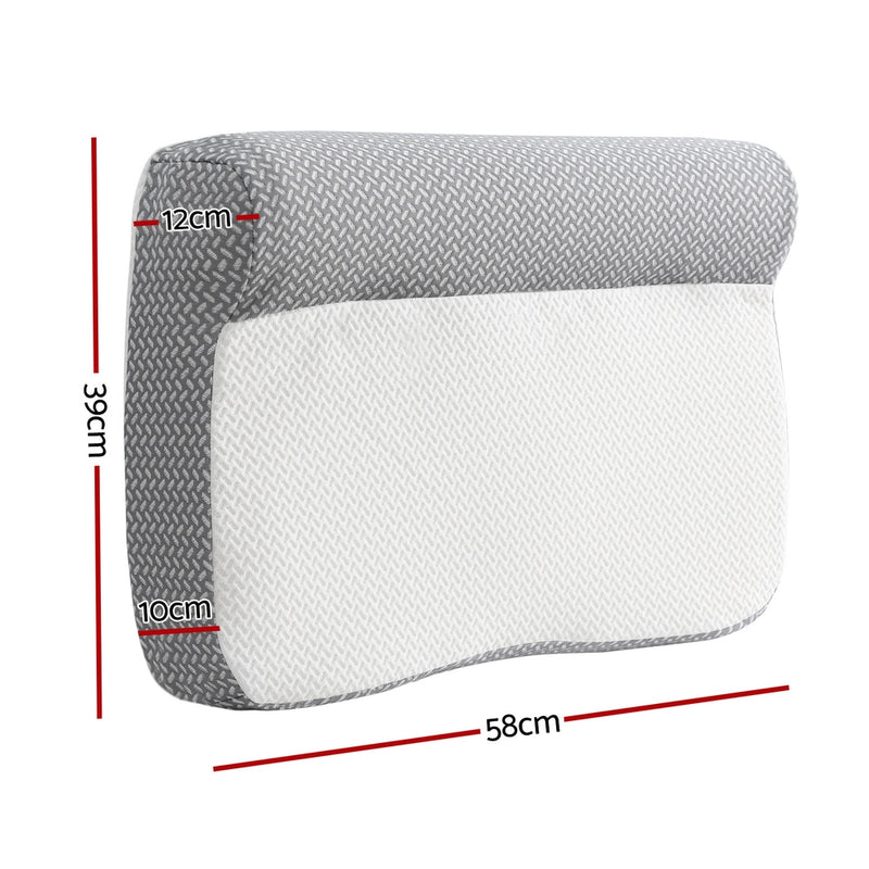 Danoz Pillows - Giselle Contour Pillow Memory Foam - Ergonomically designed for neck and shoulder support - Free Postage!