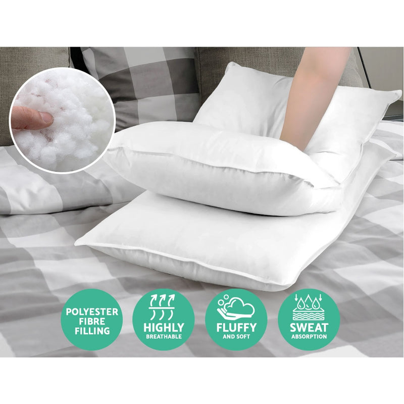 Sink into luxury with Danoz Giselle Bedding Family Pack! Four oversized pillows sized at a roomy 50x90cm bring hotel-quality comfort right to your bedroom