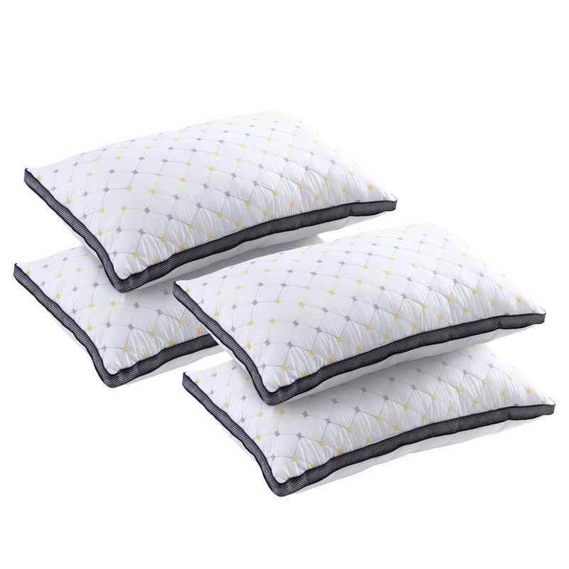 Danoz Pillows - Giselle 4 Pack Pillows Microfiber - 70 x 45 x 25cm - Super Saver!