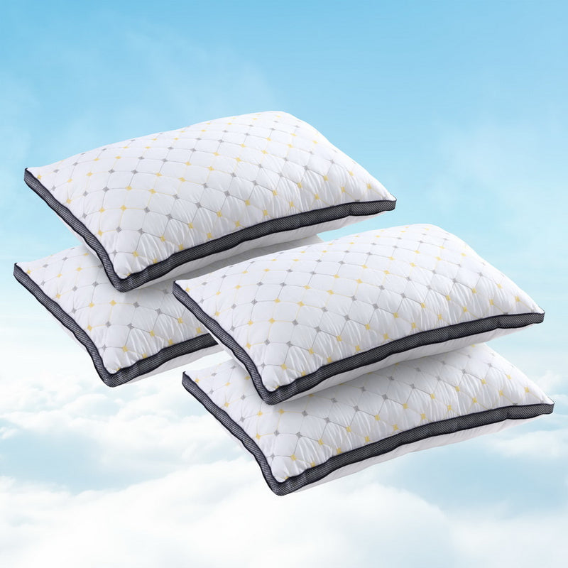 Danoz Pillows - Giselle 4 Pack Pillows Microfiber - 70 x 45 x 25cm - Super Saver!