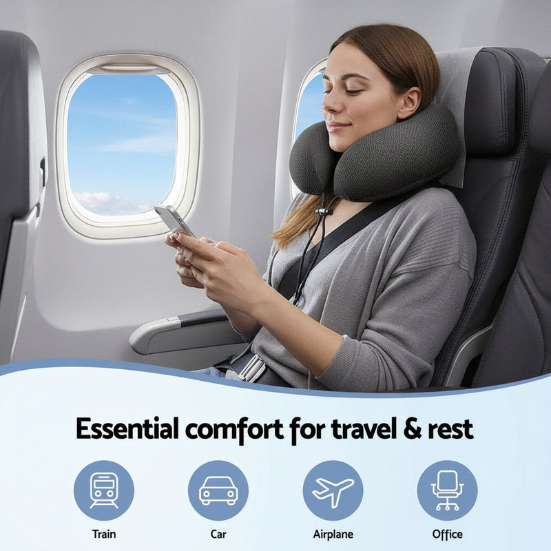 Danoz TravelSmart - Giselle Neck Pillow U-Shape Support Memory Foam Plane Car Cushion
