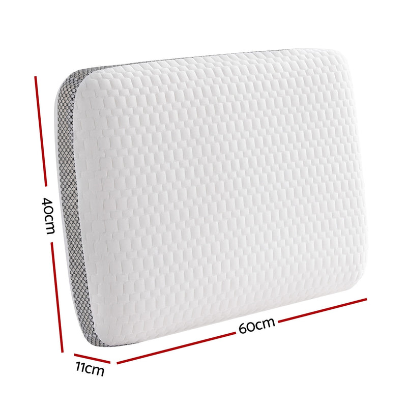 Danoz Pillows - Giselle Memory Foam Pillow - Filled with premium memory foam filling and featuring a mesh gusset panel design