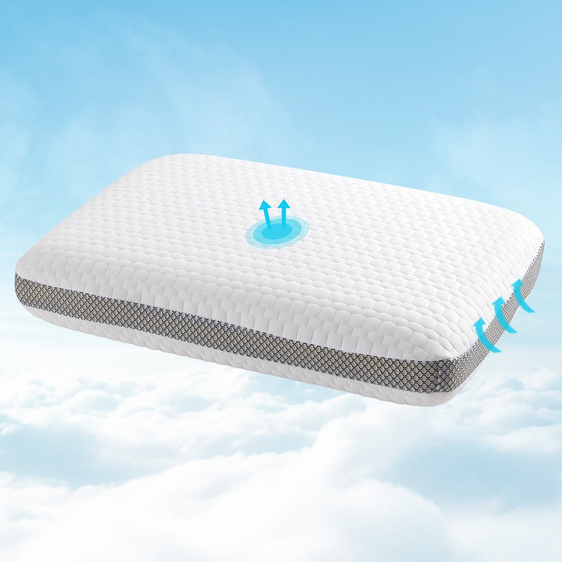 Danoz Pillows - Giselle Memory Foam Pillow - Filled with premium memory foam filling and featuring a mesh gusset panel design