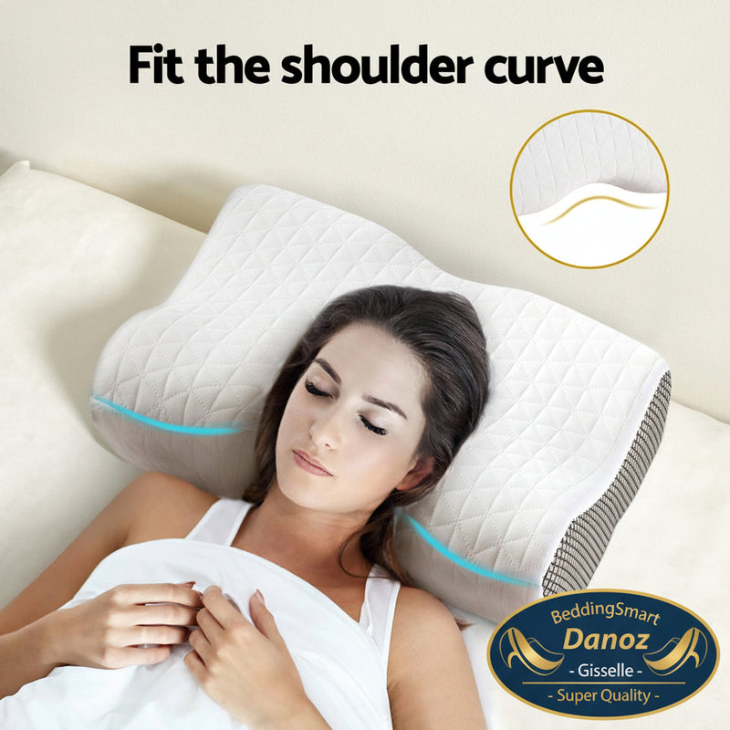 Danoz PillowSmart - Giselle Memory Foam Pillow Contour Neck support - Nice Price!