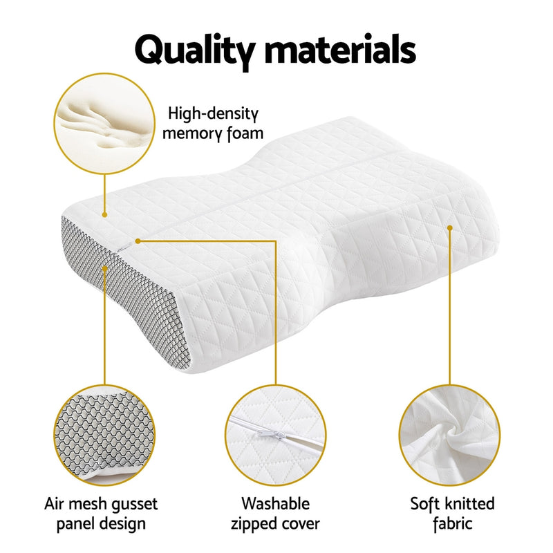 Danoz PillowSmart - Giselle Memory Foam Pillow Contour Neck support - Nice Price!