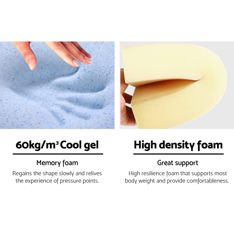 Danoz Direct - Giselle Bedding Wedge Pillow Blue - Buy 1 Get 1 Free!