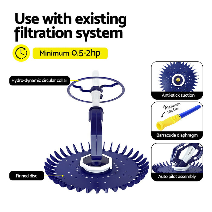 Danoz Pools 🏊 Aquabuddy Pool Cleaner Automatic 10m Vacuum Suction Swimming Pool Hose - Incl. Delivery