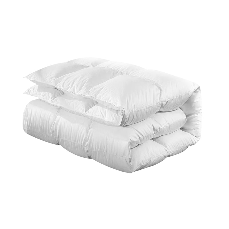 Danoz Direct - Giselle Bedding 700GSM Duck Down Feather Quilt King Size - Super Deal