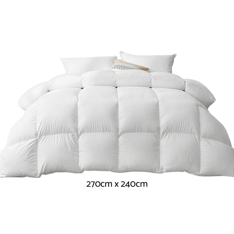 Danoz Direct - Giselle Bedding 700GSM Duck Down Feather Quilt Super King