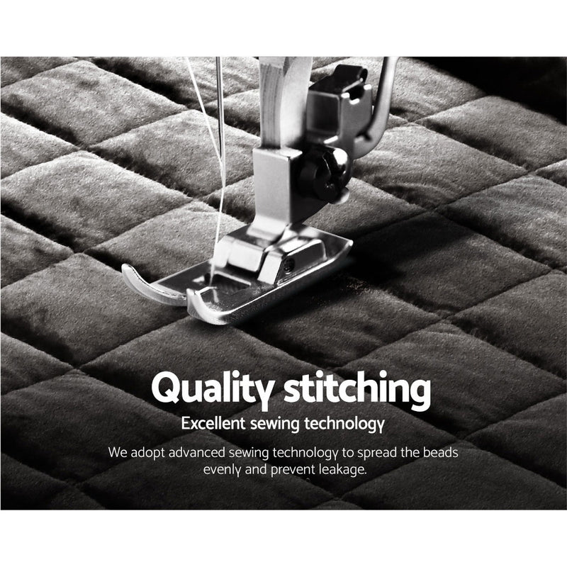 Danoz SleepSmart - Giselle Bedding Faux Mink Quilt Charcoal - Single size + 2 Free Pillow cases!