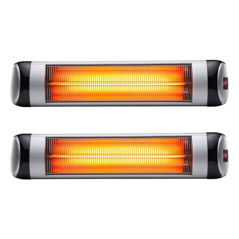 🔥 Danoz HeatingSmart | Devanti 2-Pack Electric Radiant Strip Heater | 2000W | 3 Heat Settings | 24-Hr Timer | Remote Control | Indoor & Outdoor | IP34 | 1 Year Warranty ✨