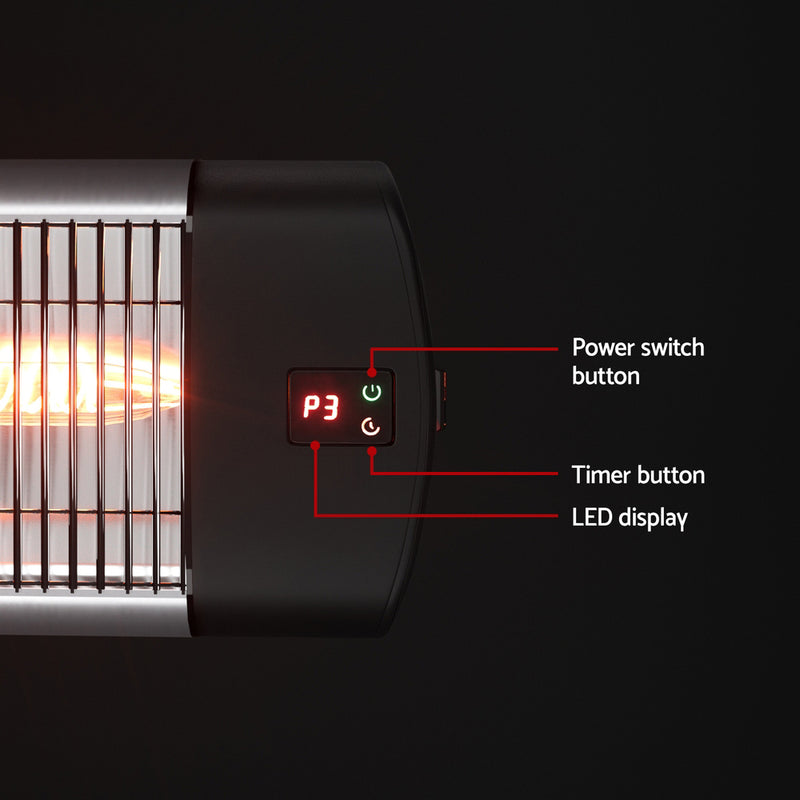 Danoz HeatingSmart Devanti Radiant Strip Heater 🔥 | Double the Power, Double the Warmth! | 3000W | Wall-Mount | 24Hr Timer | Remote