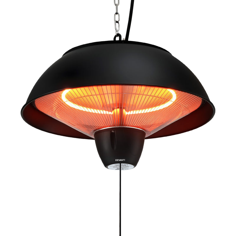Danoz HeatingSmart - Devanti 1500W Electric Patio Infrared Heater Hanging Heaters Ceiling Mounted Remote