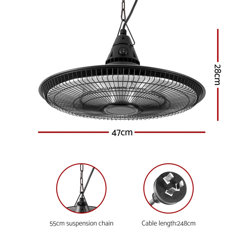 Danoz HeatingSmart - Devanti 1500W Hanging Electric Patio Heater - Nice Price!