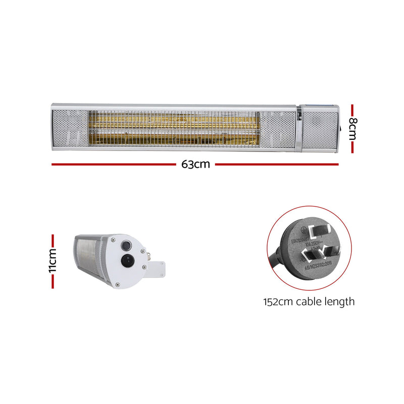 Danoz HeatingSmart Devanti Infrared Radiant Heater 🔥☀️ | Whisper-Quiet Winter Warmth That Actually Works! | 2000W | IP65 | Wall & Ceiling Mount | Remote Control