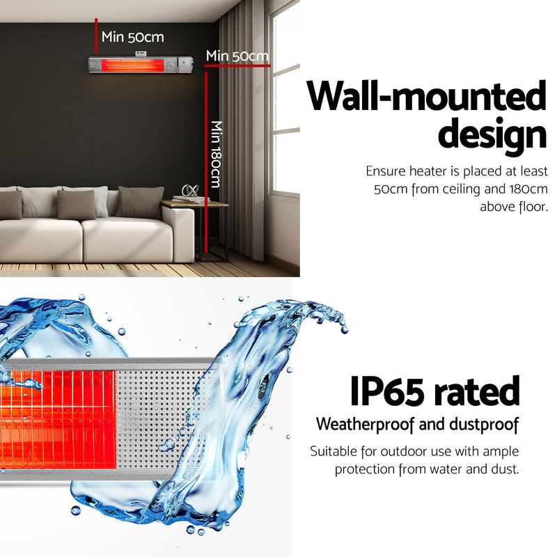 Danoz HeatingSmart Devanti Infrared Radiant Heater 🔥☀️ | Whisper-Quiet Winter Warmth That Actually Works! | 2000W | IP65 | Wall & Ceiling Mount | Remote Control