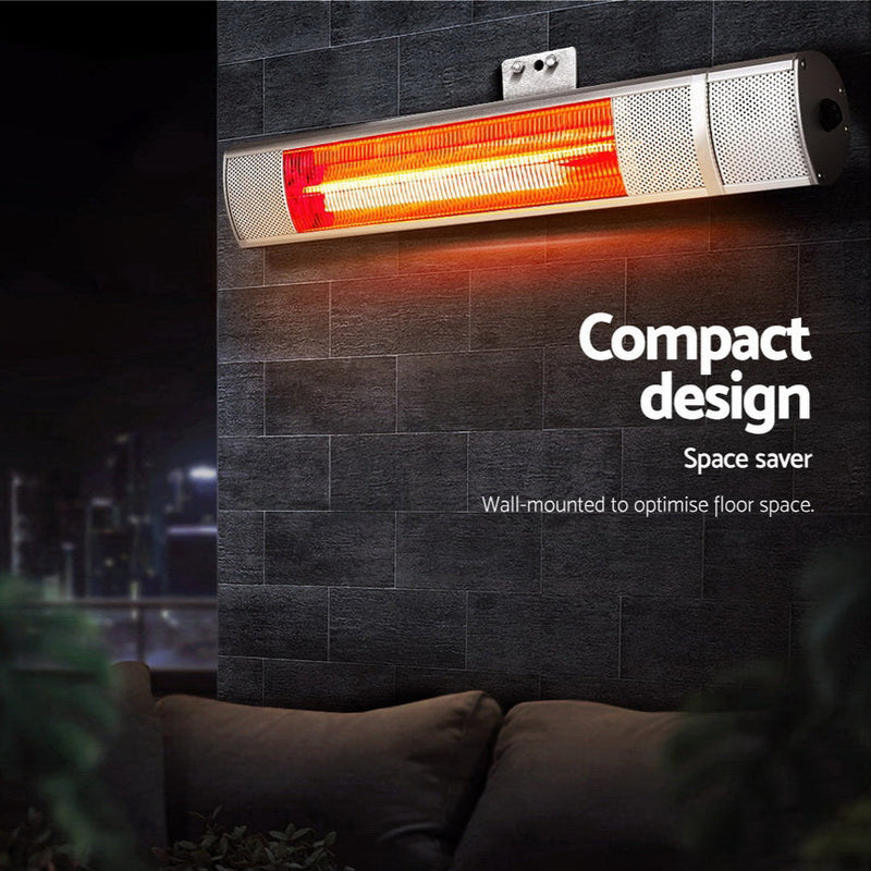 Danoz Direct - Efficiently heat up any room with the Devanti Electric Strip Heater Infrared Radiant Heaters 2000W. With its powerful 2000W heating capacity