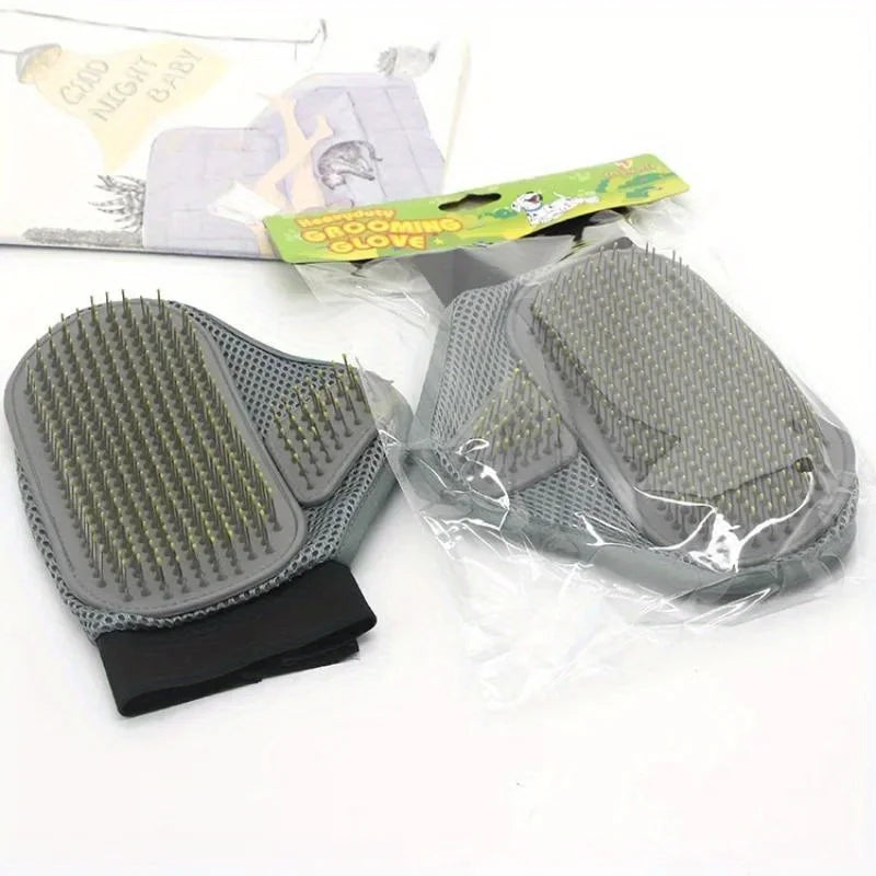 Danoz PetSmart - Pet Mitt - Gentle De shedding Pet Grooming Glove - Efficient Dog & Cat Hair Removal Brush with Massage Tips - Buy 1 Get 1 Free!