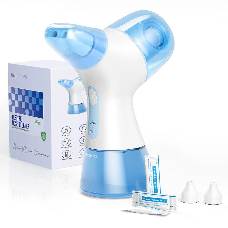 Danoz HealthSmart – Breathe Easy & Feel Amazing! USB Rechargeable Nasal Rinse Irrigation System + 30 Salt Packets for Sinus Relief, Comfort & Clear Airways Every Day 🌬️✨