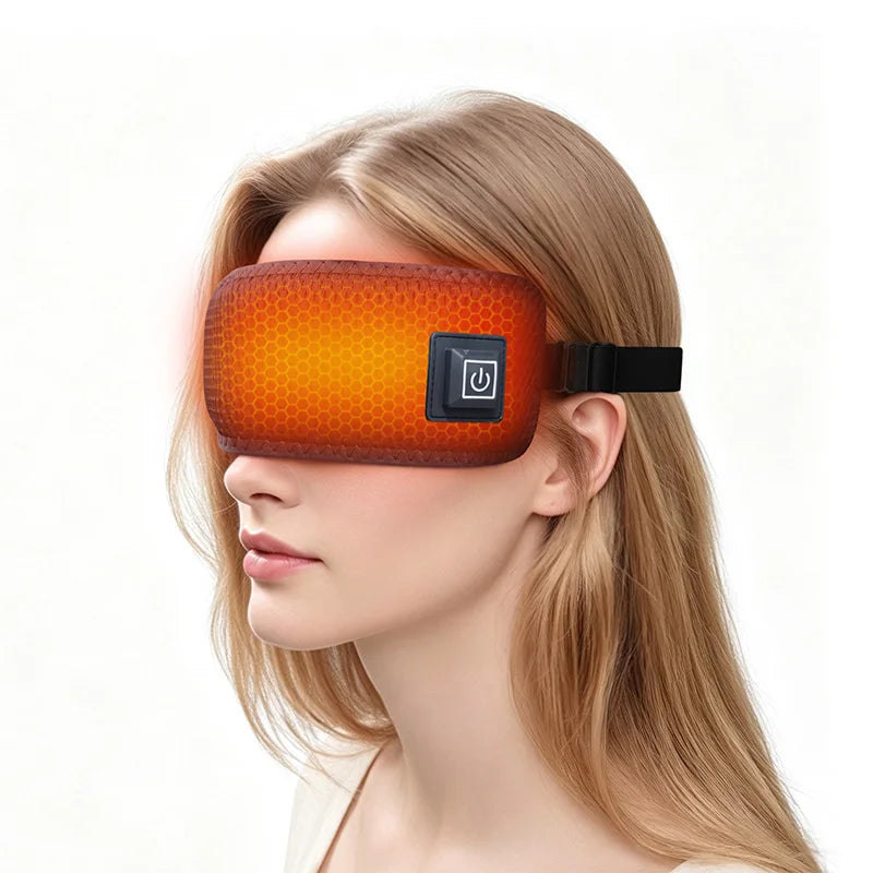 👁️ Danoz EyeSmart | Heated Eye Mask | 3-Level Heat & Vibration Massage | Hot Compress for Dry Eyes, Dark Circles & Better Sleep | USB Powered
