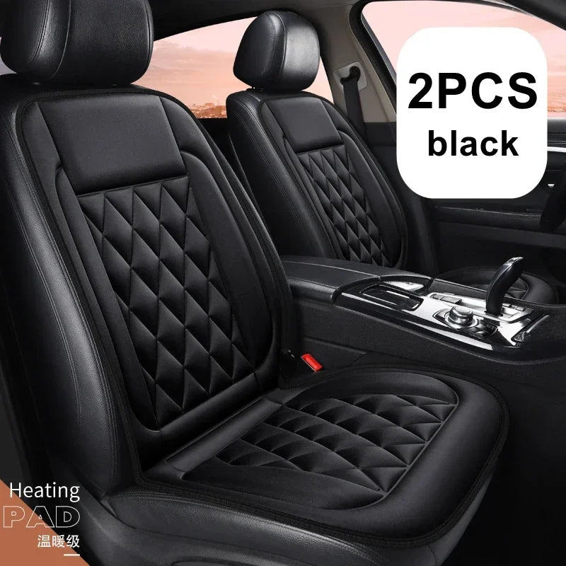 🚗 Danoz WinterSmart | Amagi 12V Heated Car Seat Cover | 30W–45W | Skin-Friendly Fabric | Anti-Slip | 30–65°C | Universal Fit | Brown, Black & Grey ❄️