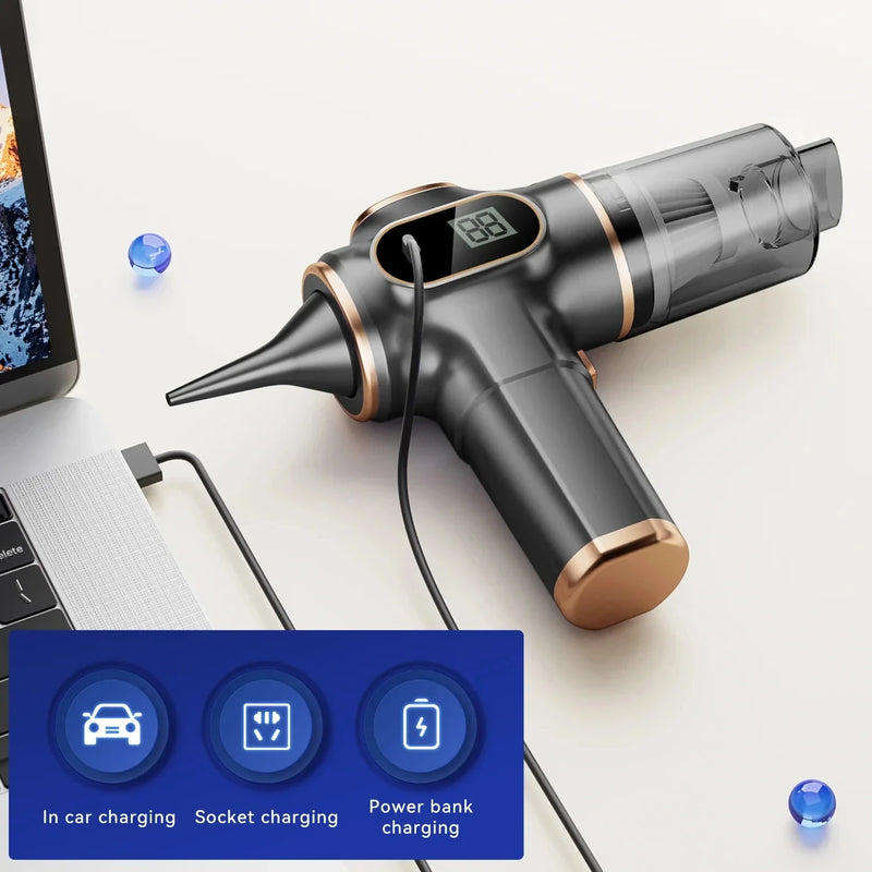 Danoz CleanSmart - SuperVac - 9500000Pa 5 in1 Wireless Vacuum Cleaner and Blower! This versatile machine is perfect for both your car and home!