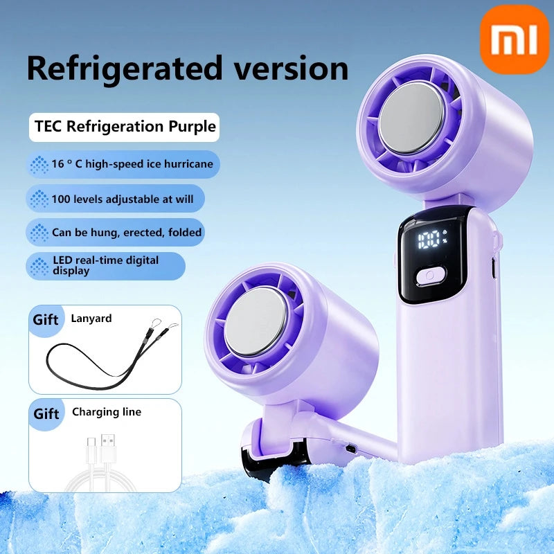 Stay cool on the go with Xiaomi Handheld Fan from Danoz! Featuring 100-speed settings and a super-quiet brushless motor, this fan delivers powerful cool breezes - Down to -16C