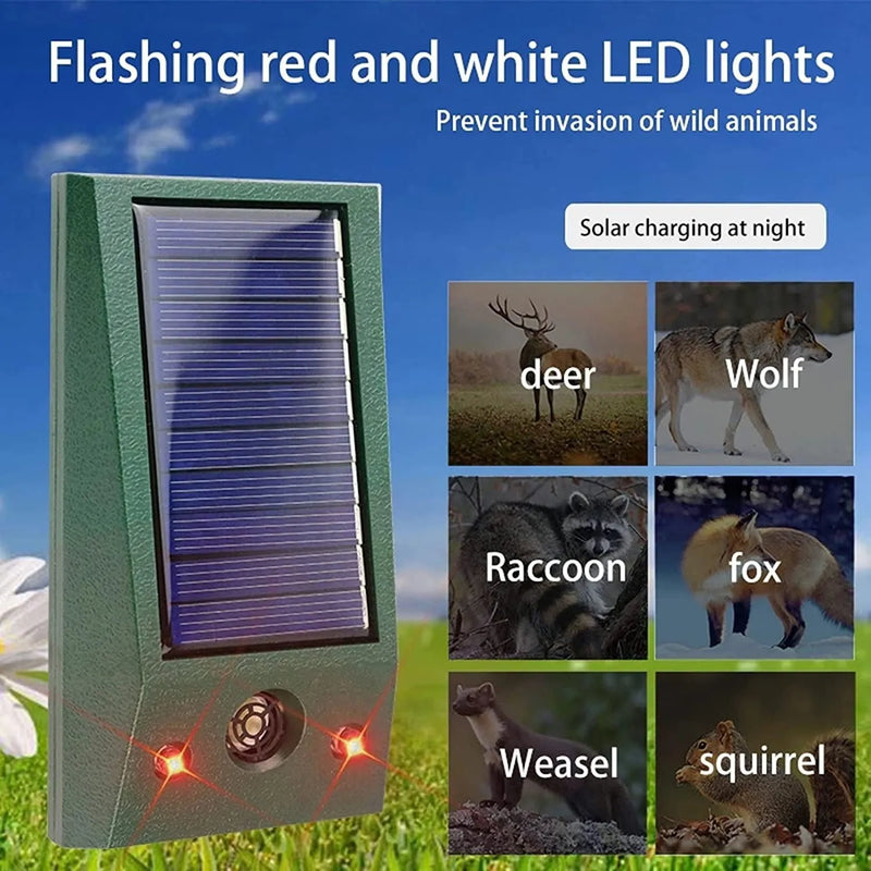Danoz Pests - Keep unwanted critters at bay with this clever solar-powered repeller! Combining ultrasonic technology with flashing red LEDs - Buy 1 Get 1 Free!