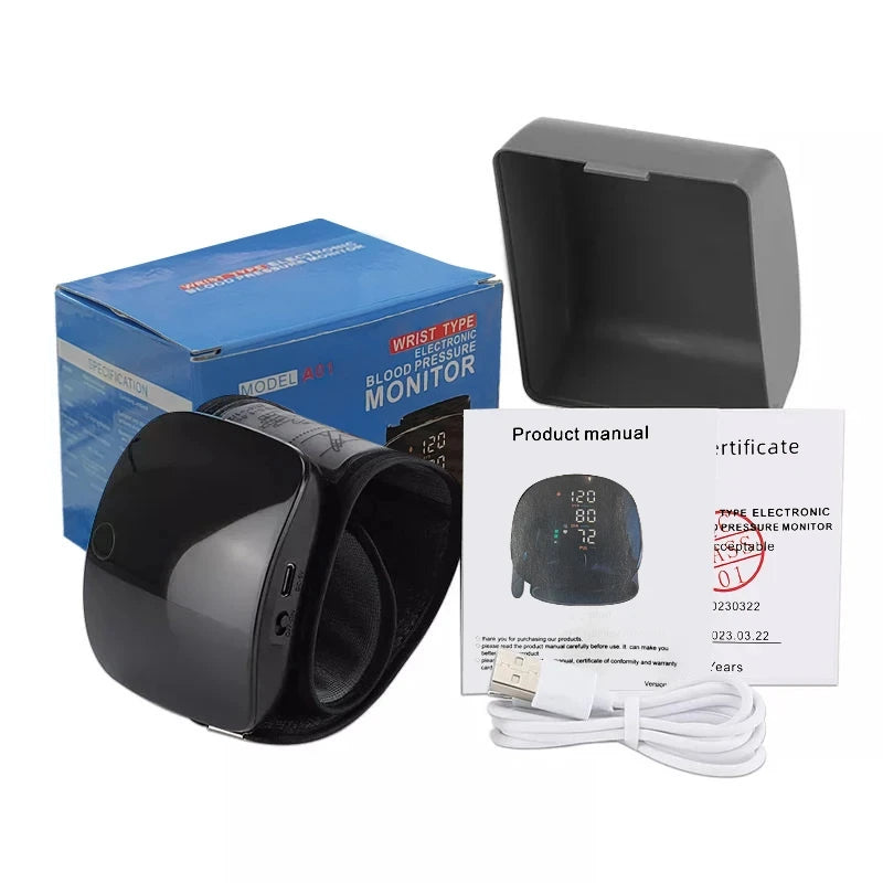 Danoz USB chargeable Wrist Blood Pressure Monitor! fun, fast, and handy digital tensiometer gives you quick, accurate readings!