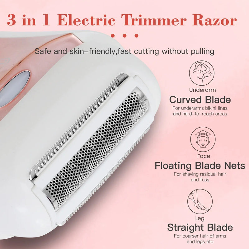 💜 Danoz BeautySmart | Hatteker 2-in-1 Epilator & Razor | IP45 Wet & Dry | Dusk-to-Dawn Smooth Skin | USB Rechargeable | BOGO Deal