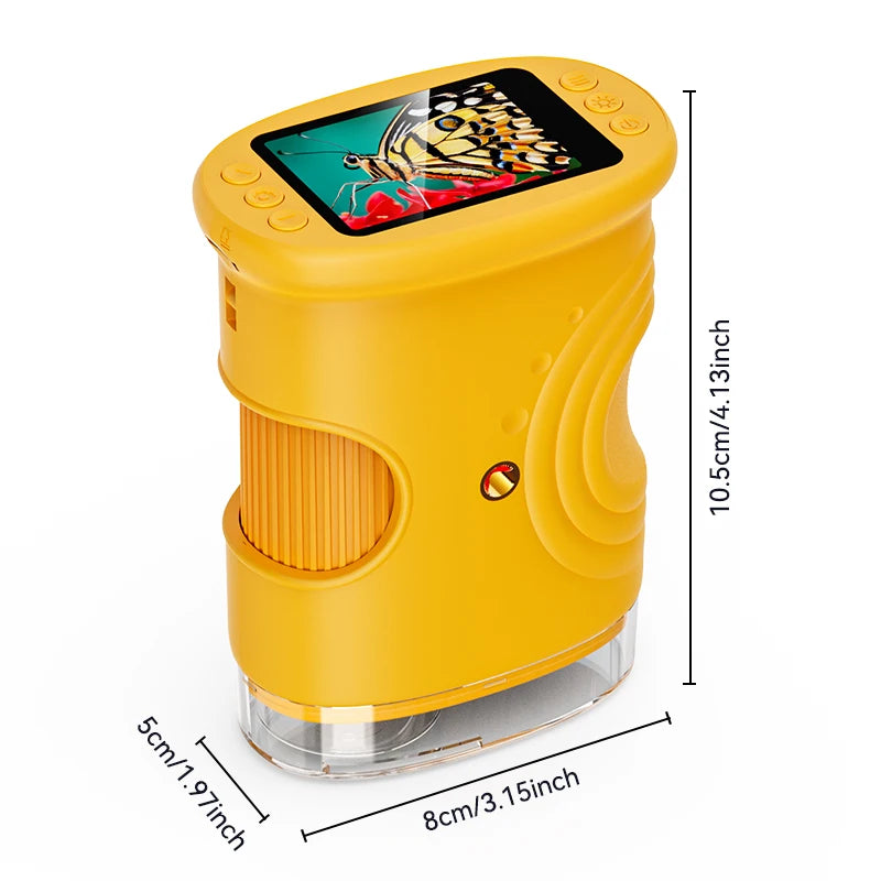 Danoz Hobbies KidsSmart | 1000X Handheld Digital Microscope for Kids 🔬 | 2" HD Screen | Rechargeable | Photo & Video | STEM Gift for Boys & Girls