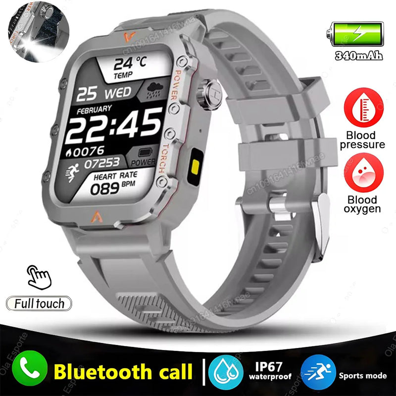 ⌚ Danoz TechSmart | Ola Esporte Military GPS Smart Watch | 2.01” HD | Bluetooth Calling | Heart Rate SpO2 ECG | 3ATM | 50-Day Standby | Multi-Sport ✨