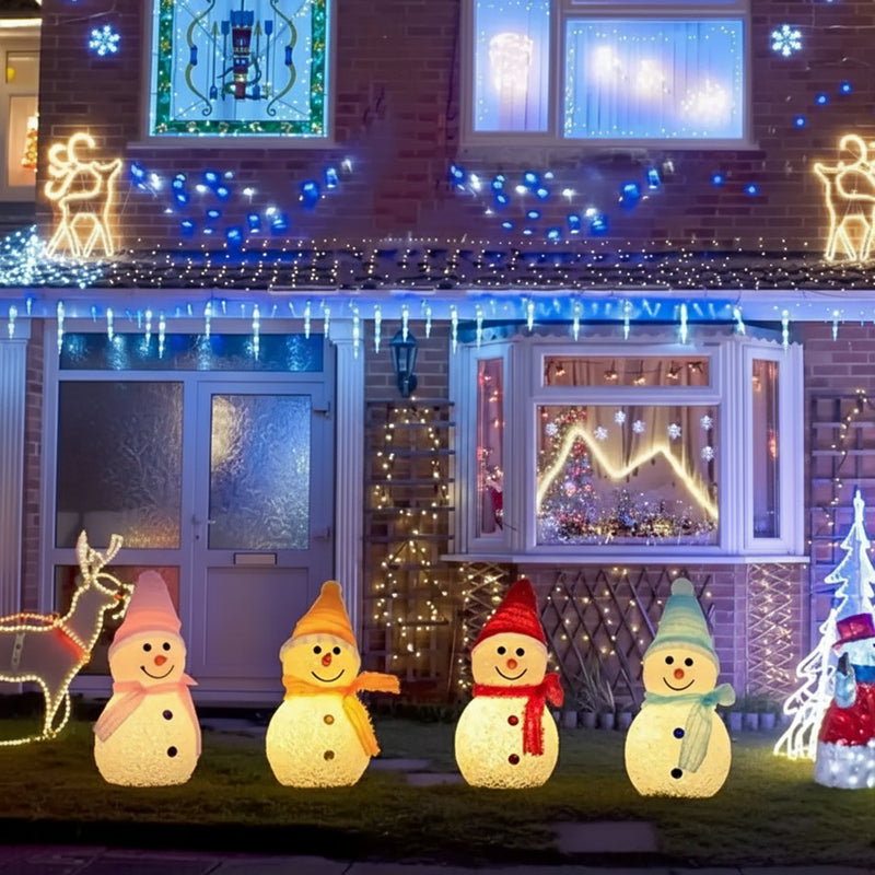 Danoz Lights - LED Snowman Solar Garden Light Outdoor Ground Stake Light Solar Powered Xmas Pathway Lights For Christmas Lawn Yard Decoration - Buy 1 Get 1 Free!