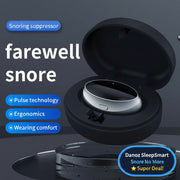 Snoring suppressor device with open case on a dark background