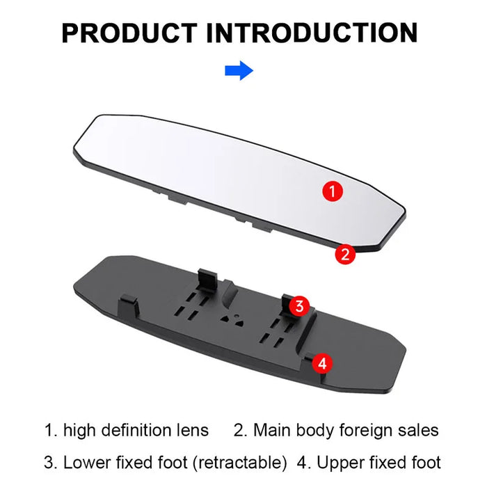 Upgrade your driving experience with Danoz Direct -  WideView Mirror - Wide Angle Convex Rearview Mirror Anti Glare