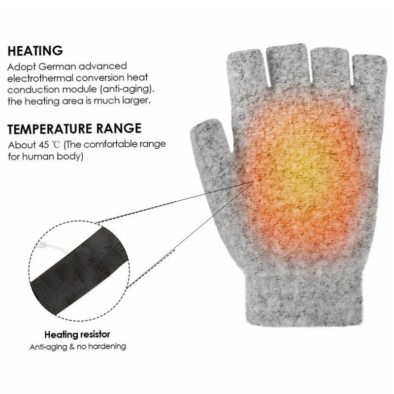 Danoz WinterSmart | USB Electric Heated Gloves | Double-Sided Heating | Convertible Design | Skiing, Tubing & Outdoors 🧤❄️