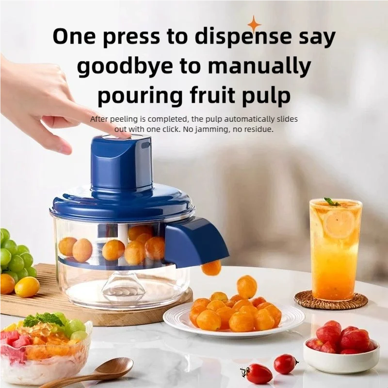 Danoz EazyPeel - USB Rechargeable, Electric Fruit and Vegetable Peeler Automatic Small Fruits and Vegies Peeling machine Smart Grape Peeler