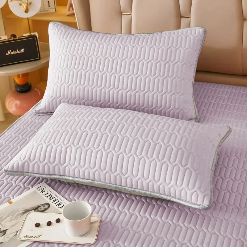 ❄️ Danoz PillowSmart | 2-Pack Summer Cool Pillowcases | Cooling Air-Conditioning Feel | Dustproof & Anti-Mite | Washable | 48×74cm | Gray, Pink & Blue ✨