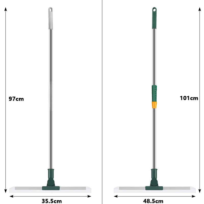 🧹 Danoz CleanSmart | GQHOME Silicone Scraper Broom & Magic Squeegee | Floor, Bathroom & Glass Wiper | Scalable Handle | 35.5cm & 48.5cm | Free Gift! ✨